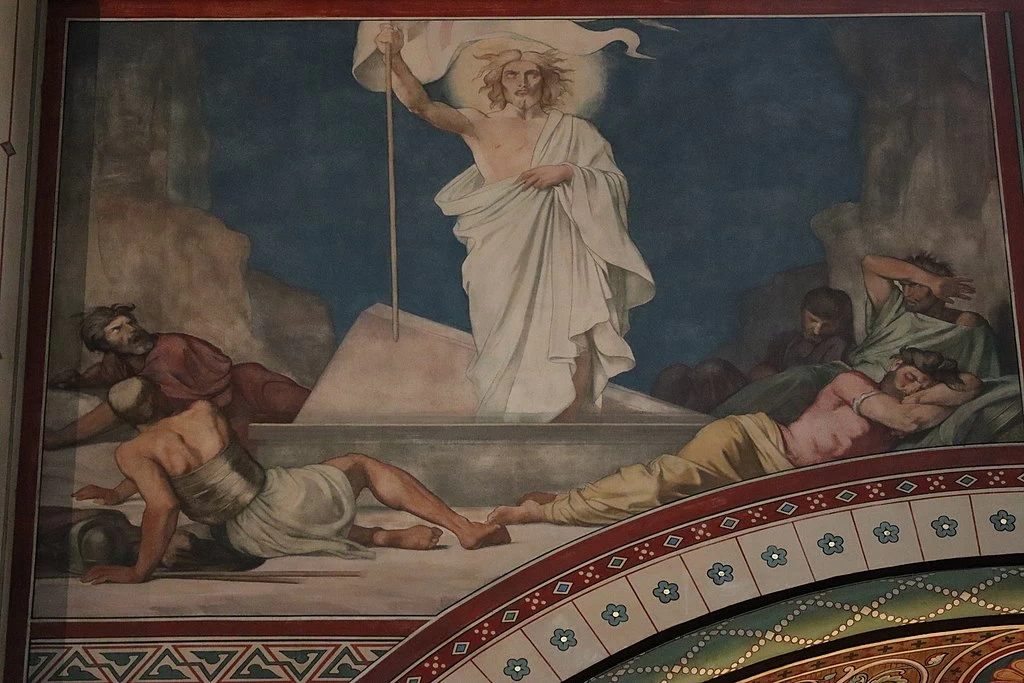 Hippolyte Flandrin - Murales dell'Abbazia di Saint, Germain, des, Prés, La resurrezione